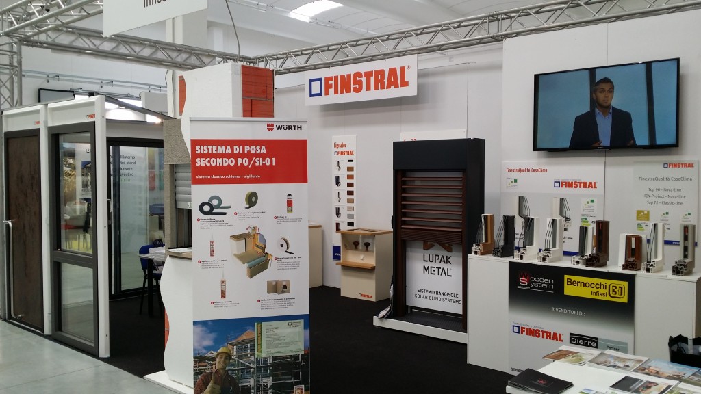 stand finstral edilexpo bancone sezioni lupak metal